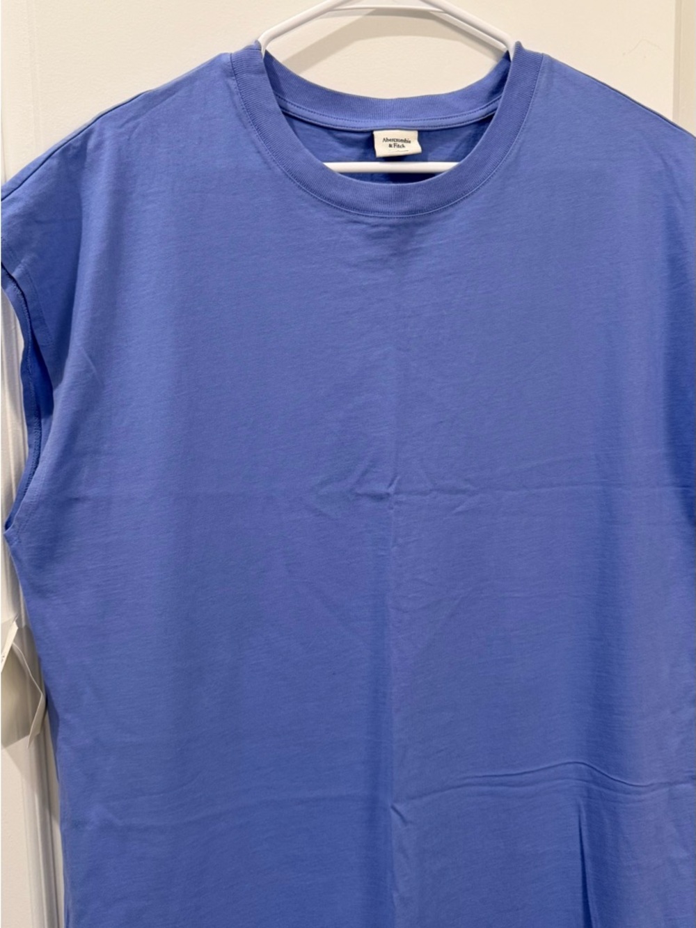 Abercrombie & Fitch x Tia Booth Sleeveless Tshirt Dress in Periwinkle Blue
